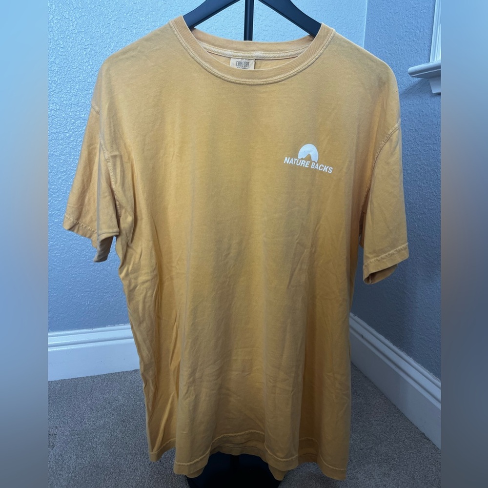 Gold Short Sleeve Tee Casual Crew Neck